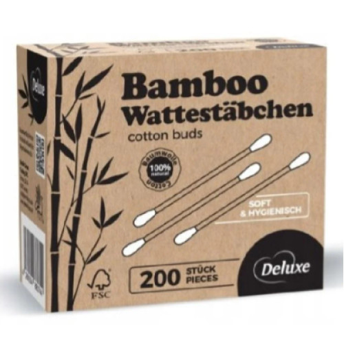 Гігієнічні вушні палички Deluxe Eco Bamboo 200 шт
